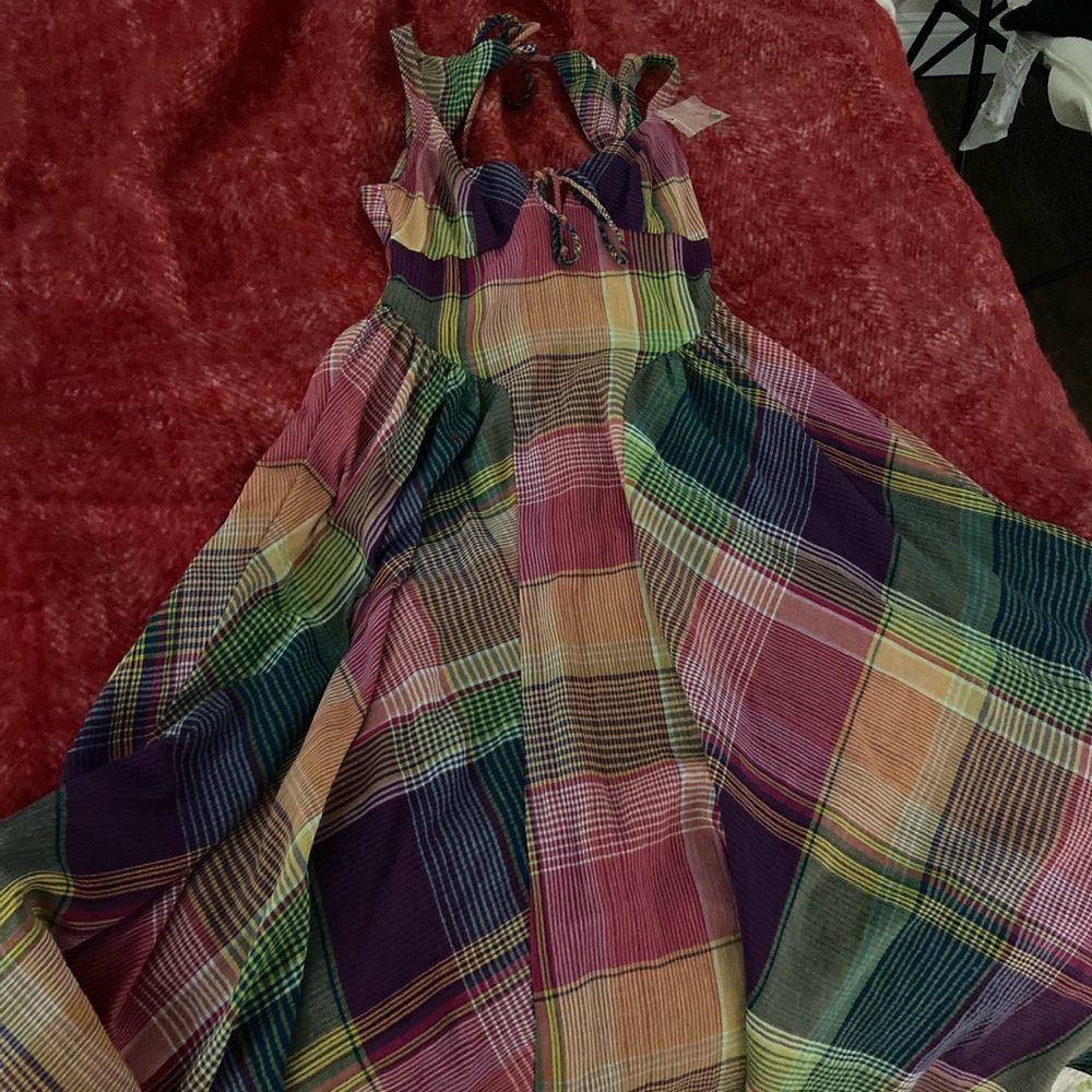 FREE PEOPLE All Tied Up Midi Plaid Dress - Picture 2 of 6